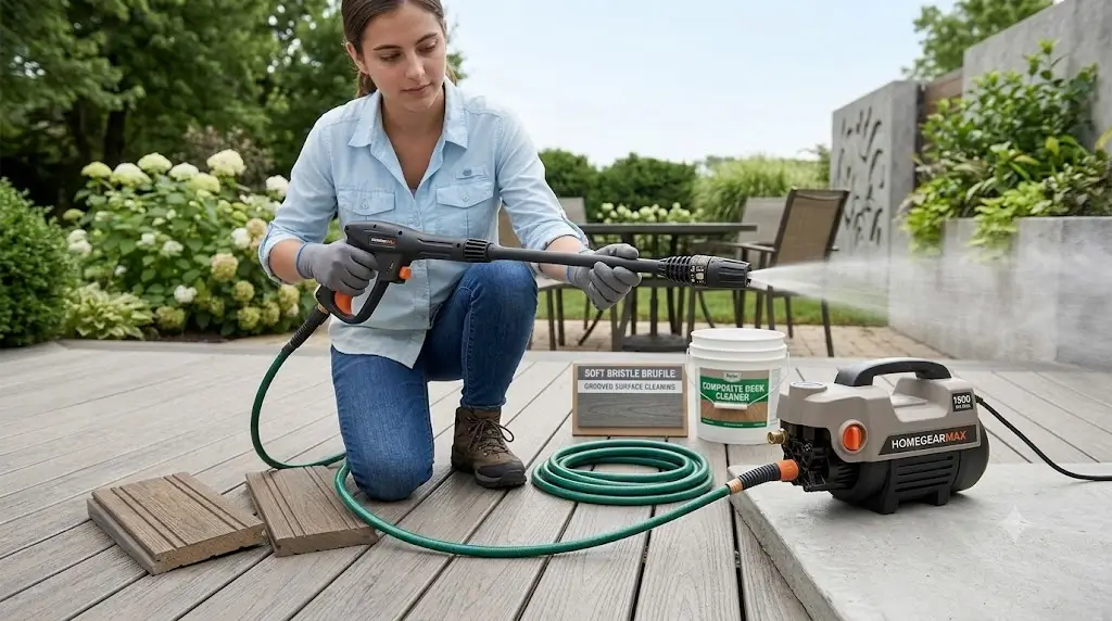 Pressure washer setup with wand and nozzle control
