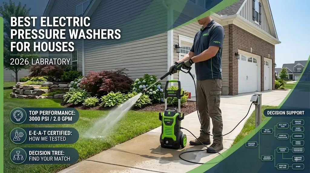 Best Electric Pressure Washers for Houses (2026 Reviews) 1 Best Electric Pressure Washers for Houses (2026 Reviews)