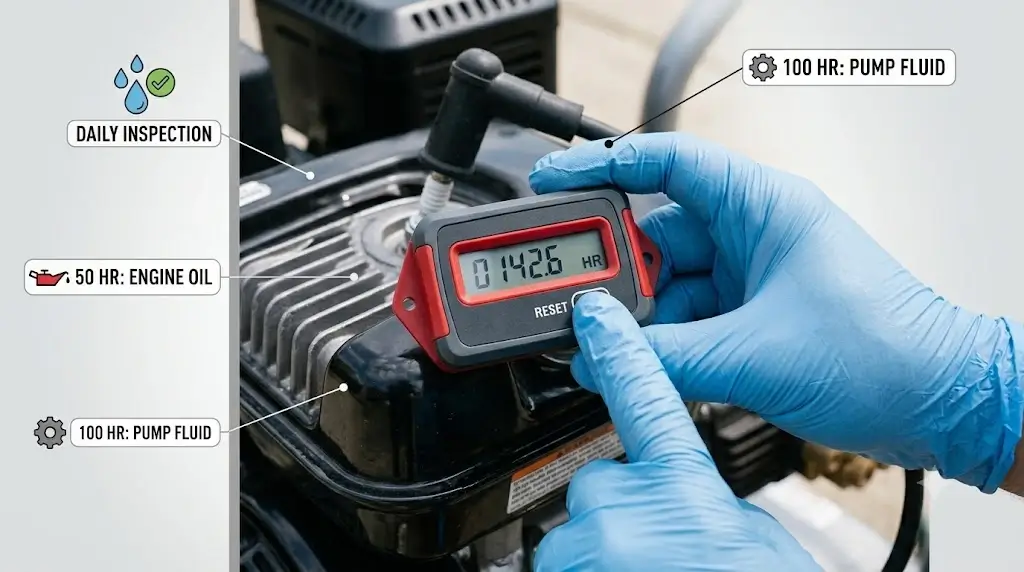 Pressure Washer Maintenance Schedule: Checklists by Run Hours