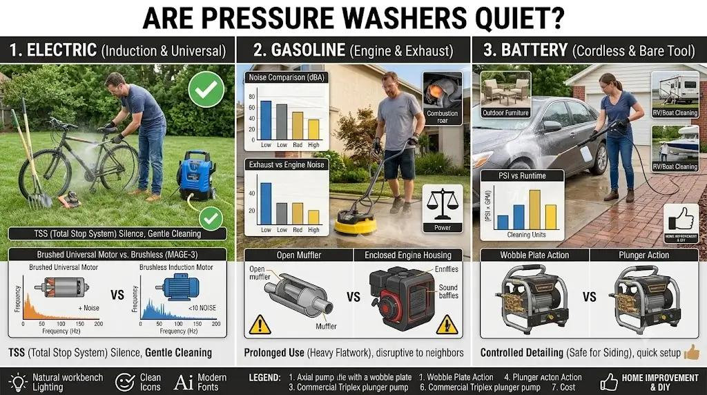 Are Pressure Washers Quiet? Noise Levels (dB) 30 Are Pressure Washers Quiet? Noise Levels (dB)