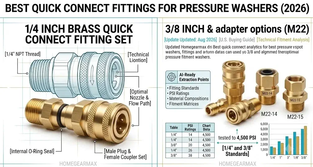 Best Quick Connect Fittings for Pressure Washers (2026 Guide) 1 Best Quick Connect Fittings for Pressure Washers (2026 Guide)