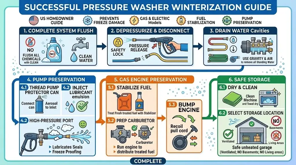 How to Winterize a Pressure Washer: Freeze Proofing & Storage